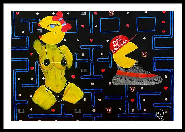 Mr. and Mrs. Pacman - Framed Print