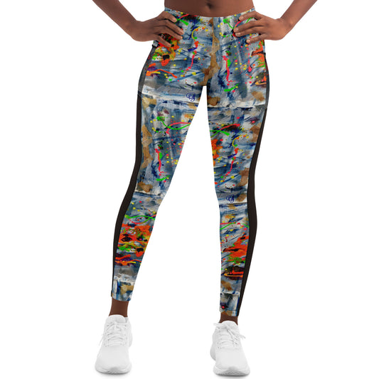 Painter's Denim Mesh Leggings